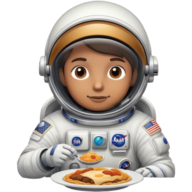 Astronaut having meal emoji