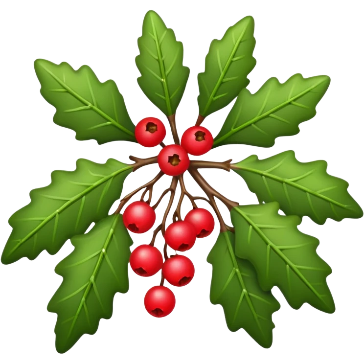 Muérdago navideño emoji