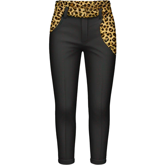 Trousers with leopard print emoji
