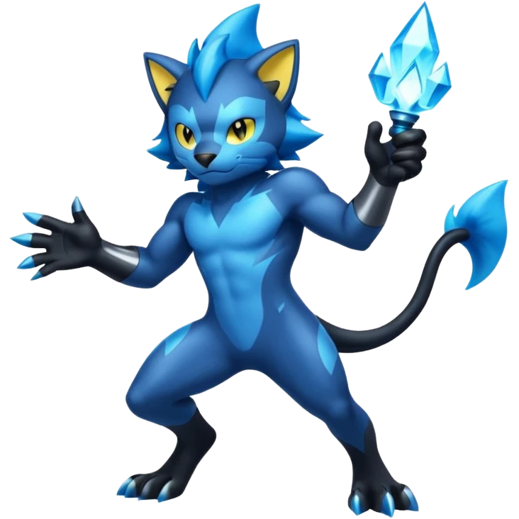 Luxray-Dewott-fusion emoji
