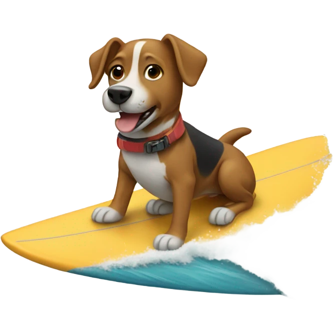 dog surfing emoji