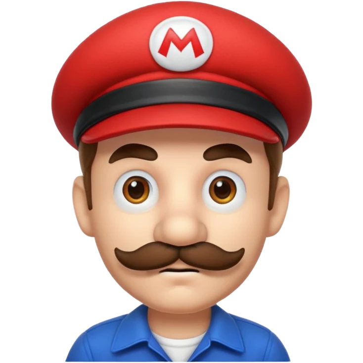 Super Mario with a red hat and mustache emoji