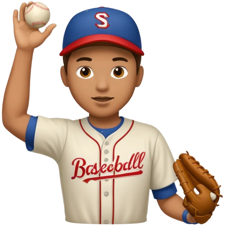 hacer el lanzamiento  de pelota jugador basebal emoji