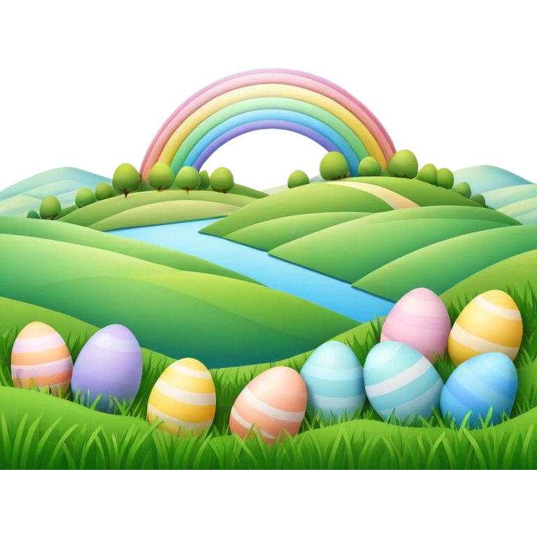  pastel rainbow easter land landscape  emoji