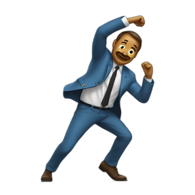 Un monsieur qui fait un dab  emoji