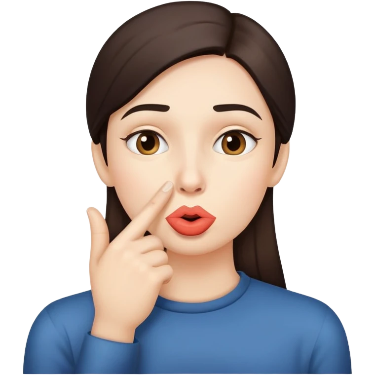 finger over lips shushing shhh gesture emoji