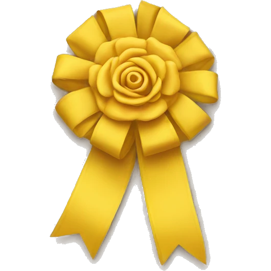 yellow rosette ribbon emoji