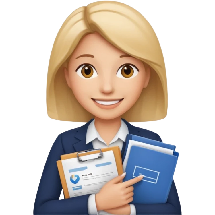 woman Financial Services & Insurance with some documents emoji