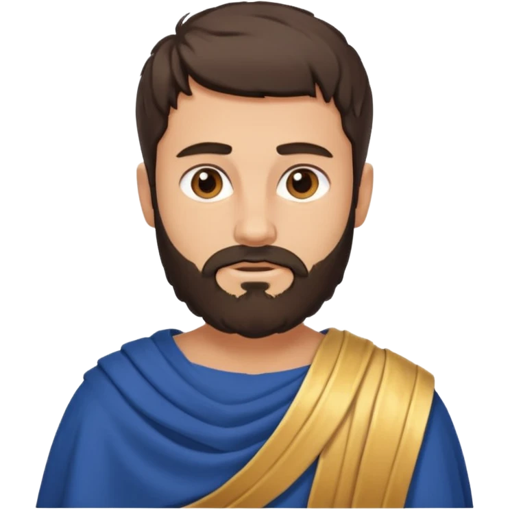 white ancient greek young man with beard emoji