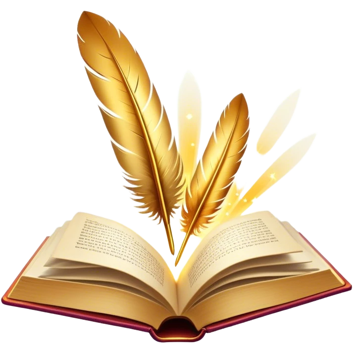 Un libro con un aura de colores vibrantes, con destellos dorados flotando a su alrededor, una pluma mágica o un rayo de luz atravesándolo, simbolizando la explosión de creatividad sin miedo. 🌟🎨✨ emoji