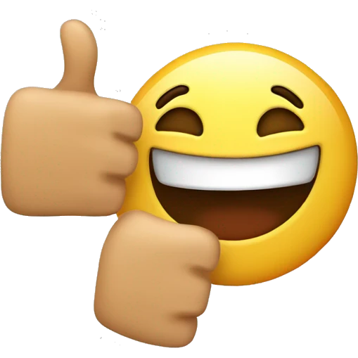 Excited thumbs up emoji