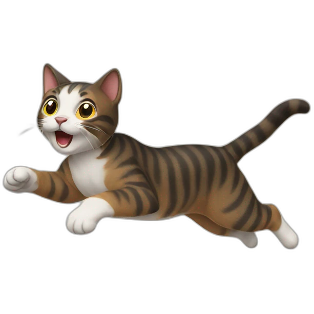 cat running  emoji