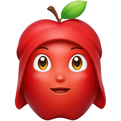 Apple  wearning a hoodie emoji