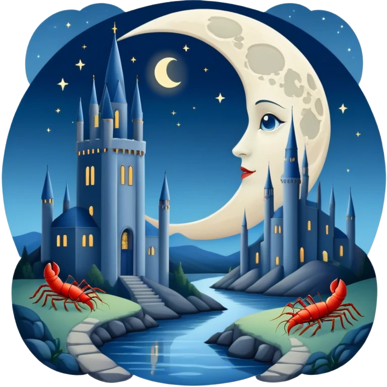 Tarot card moon emoji