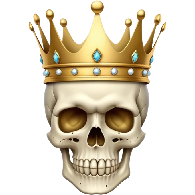Skull with a crown emoji