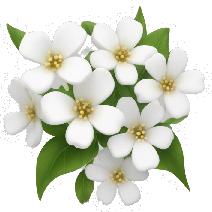 pretty white flowers emoji