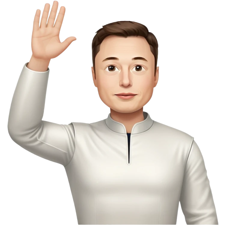 Elon musk doing a roman salute emoji