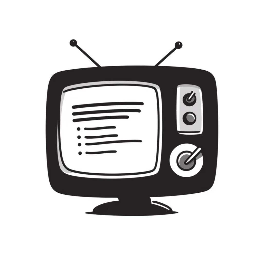 A simple logo for a video image board from the 2000s emoji