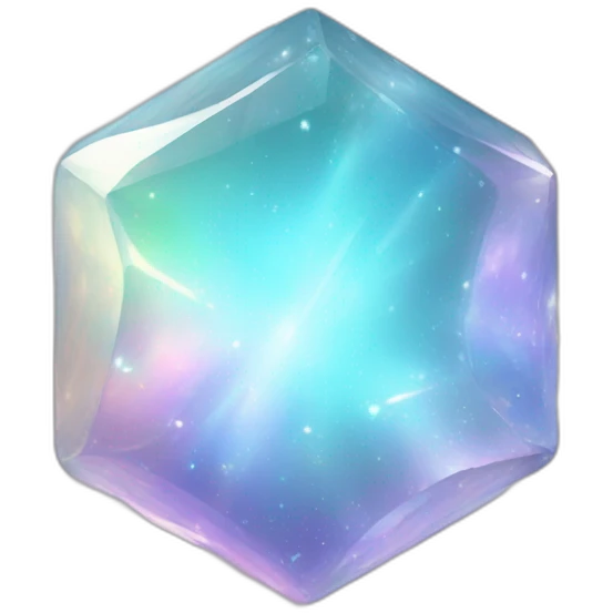 Sparkly glossy Pastel whitish iridescent glass nebula glass crystal emoji