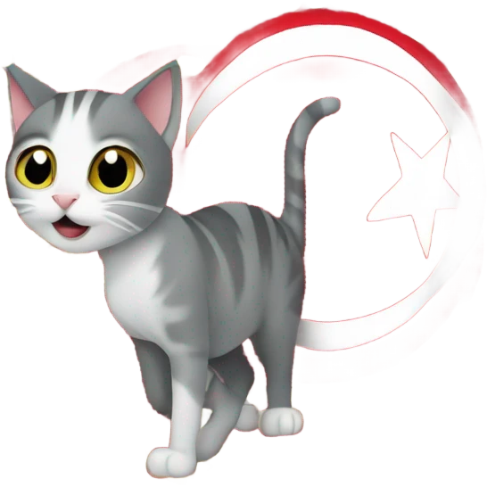 Turkiye flag with cat emoji