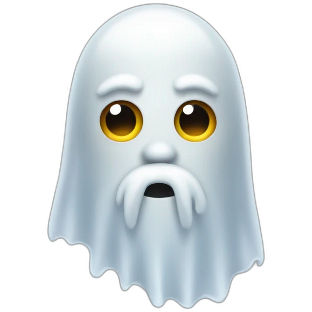 A ghost with a beard emoji