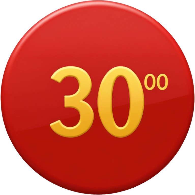 this emoji should be like 100 sign emoji but the nummber should be 3000 instead of 100 and color should be red emoji