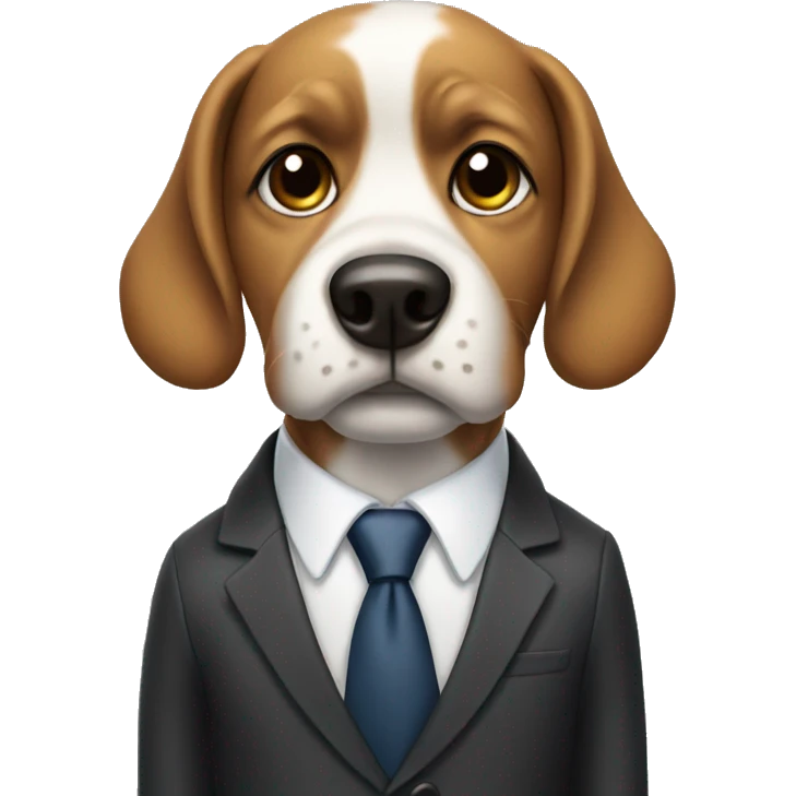 Dog with suit emoji