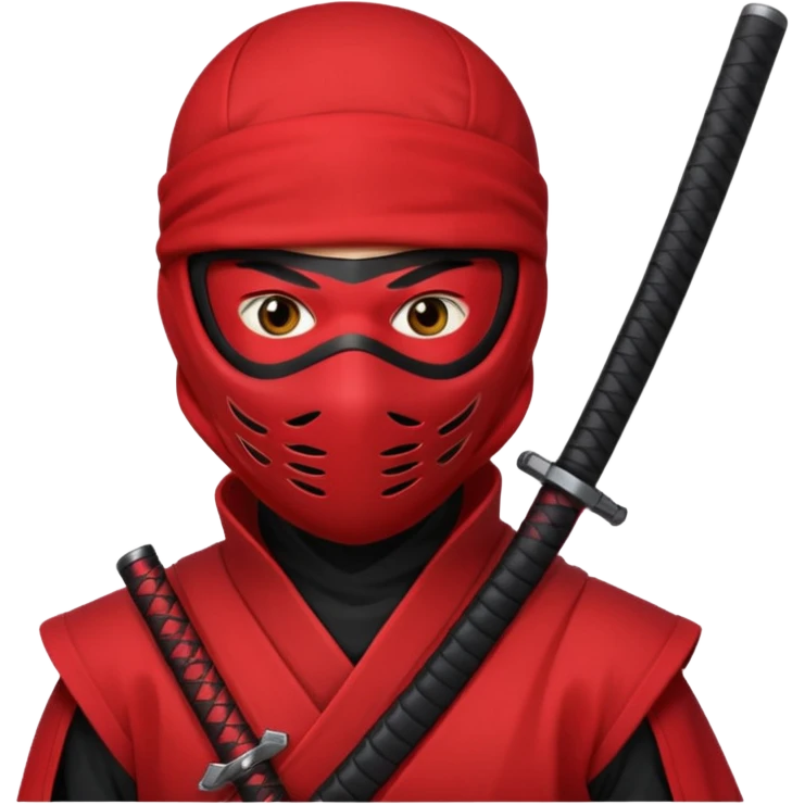 Red ninja emoji