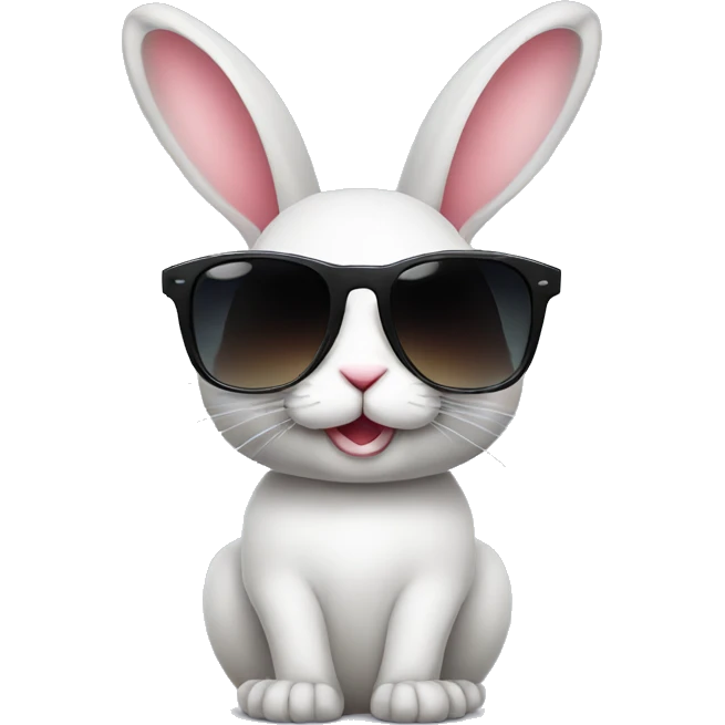 bunny rabbit with sunglasses emoji
