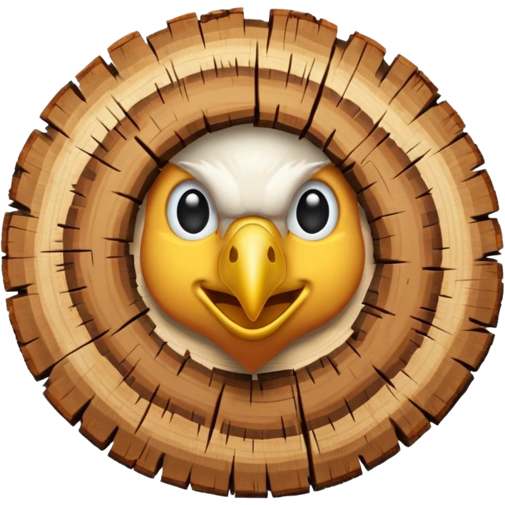 eagle view of tree slice emoji