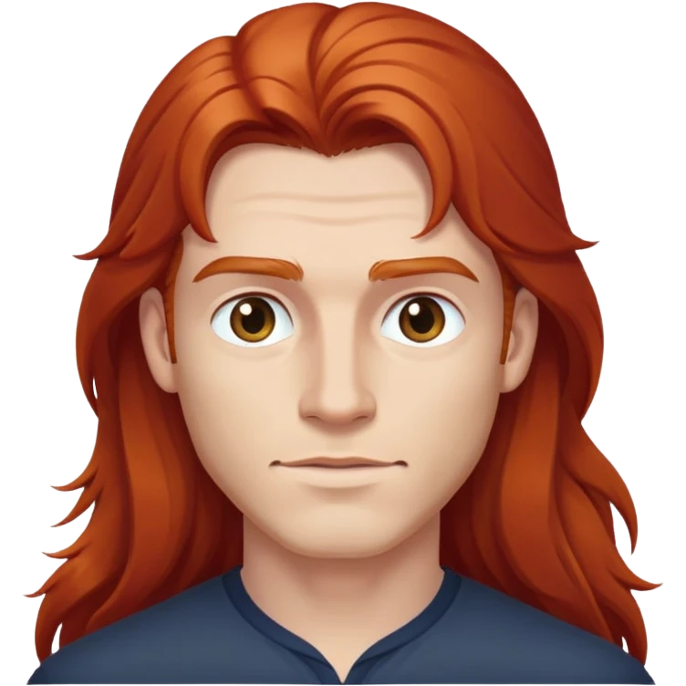 Man, redhead, long hair  emoji