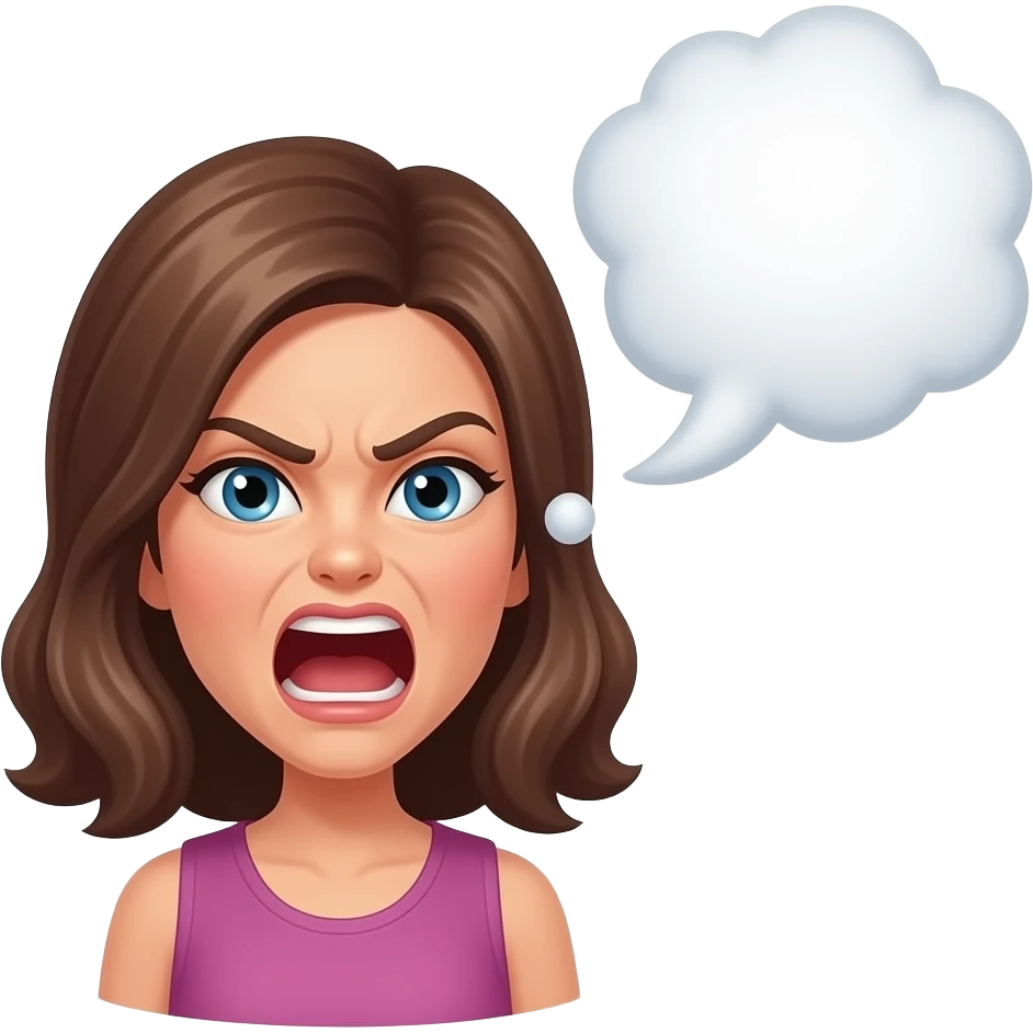 give her an angry yelling speach bubble emoji