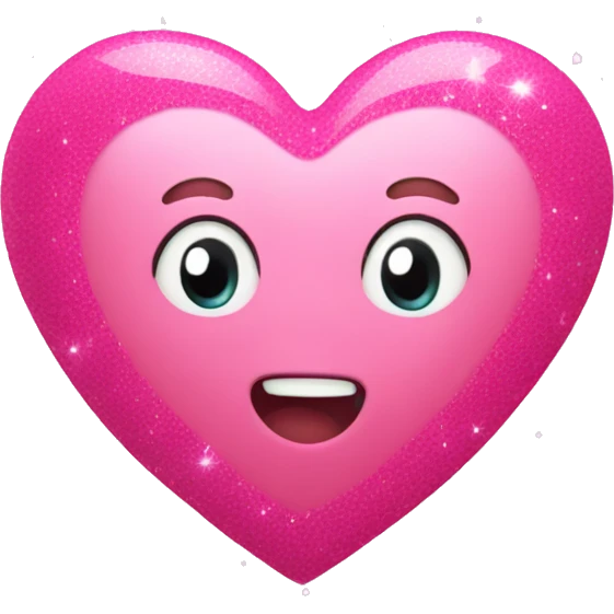 Pink heart with sparkles  emoji