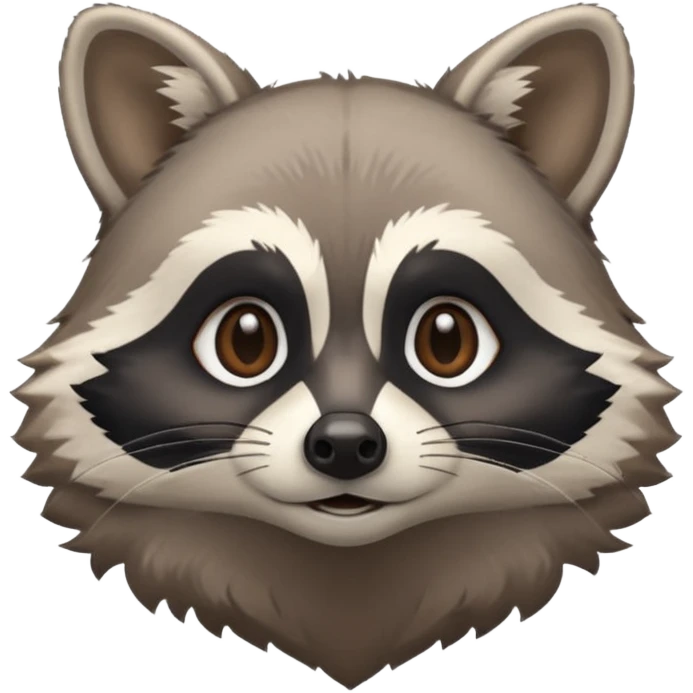 make calm no sharp edjes racoon speaking emoji
