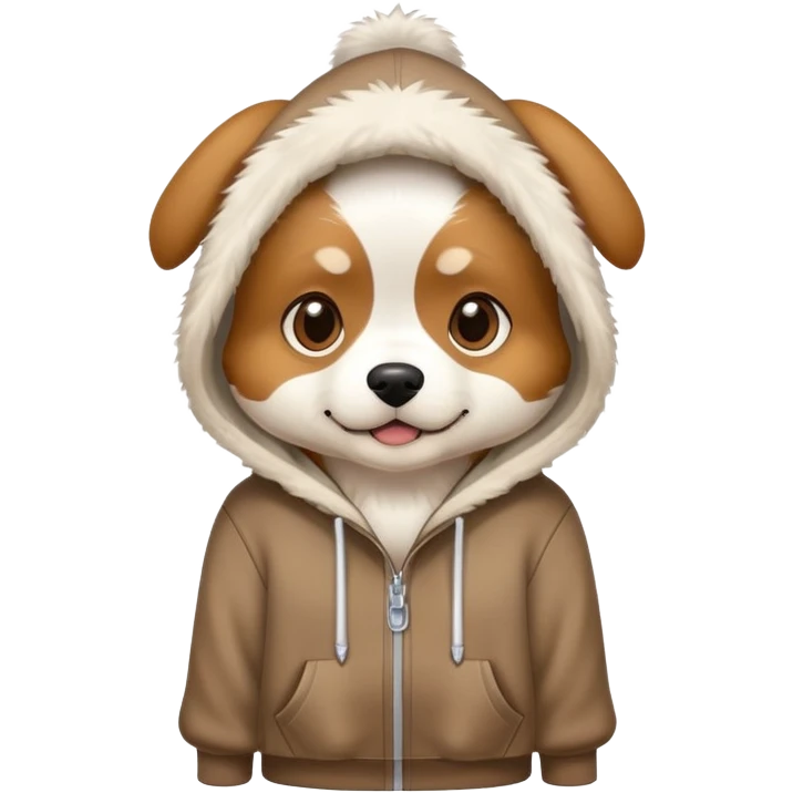 dog wearing a hoodie  emoji
