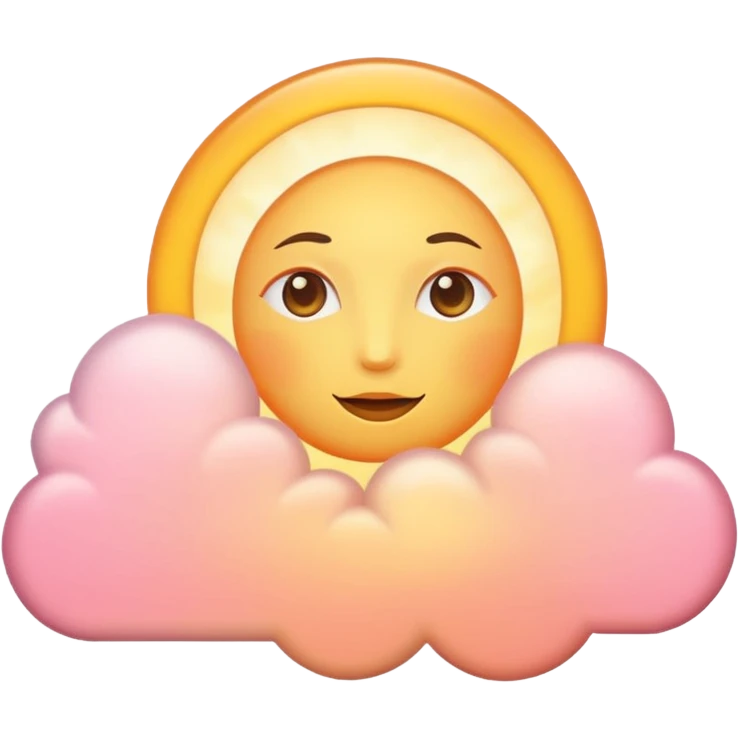 morning sky sunrise, soft pastel colors, glowing sun, gentle clouds emoji