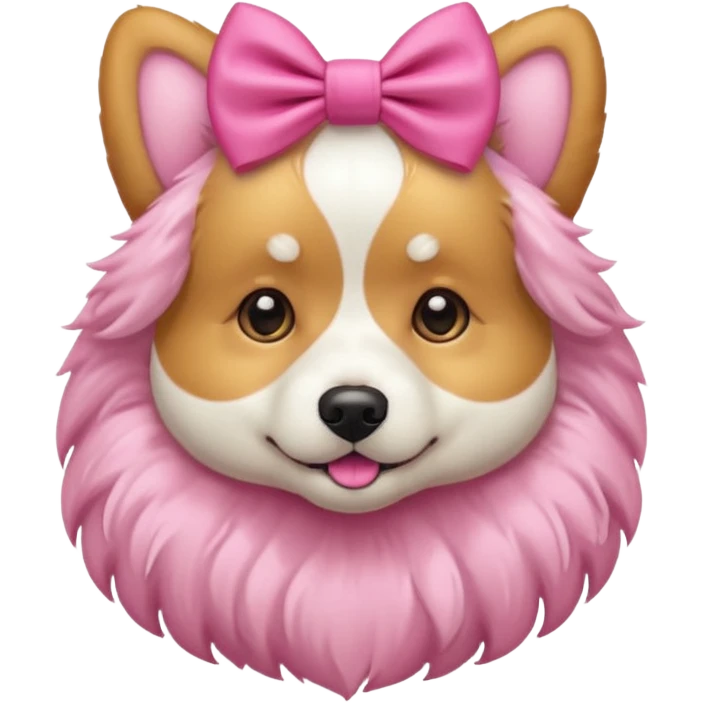 Dog with pink bow emoji