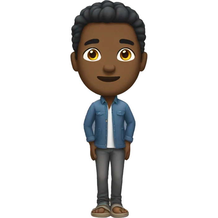black man without shoes on big feet emoji