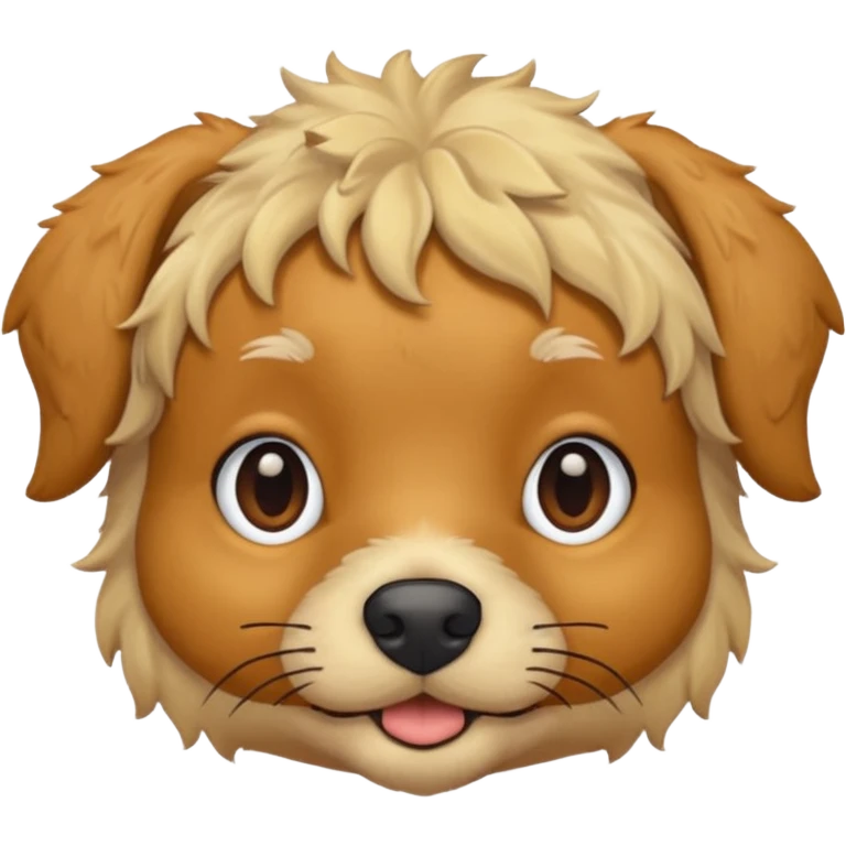 jackapoo (jack ruseel terrier + poodle) cute little kind of crusty dog but super cute, blondeish with cute little snout emoji