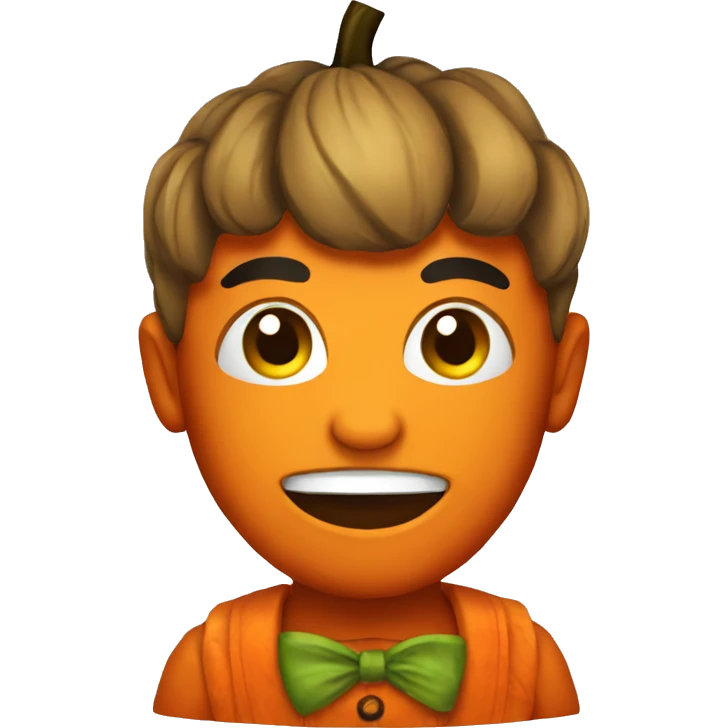 A Halloween pumpkin costume emoji
