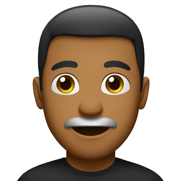 black tshirt with the letter GP in the top corner .emoji.write onthem 20five emoji