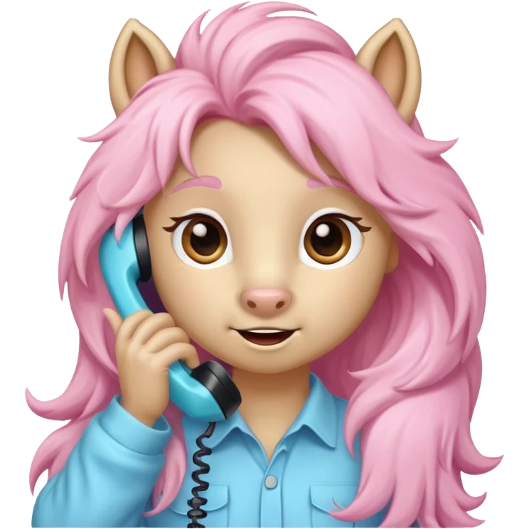 Pony talking on the phone emoji