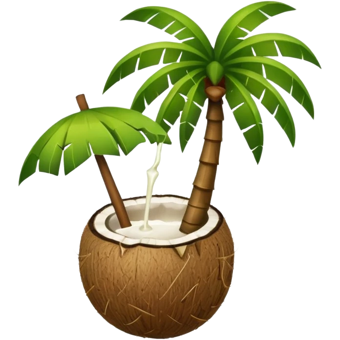 Palm tree drinking a coconut  emoji