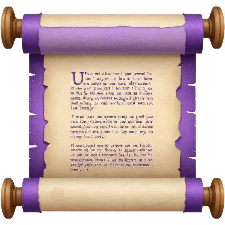 purple Scroll with quote emoji
