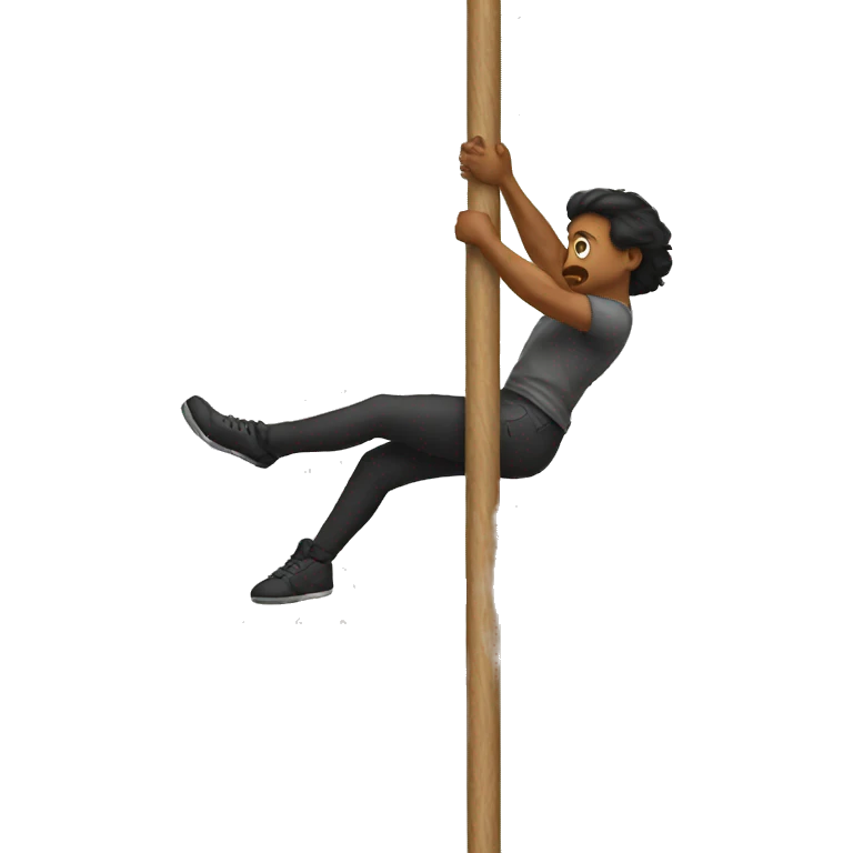 Difficult pole move  emoji