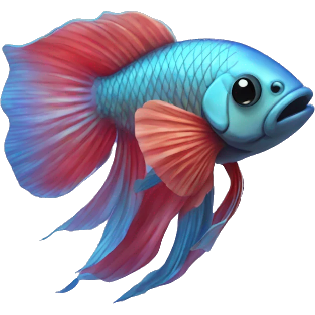 beta fish with bow emoji