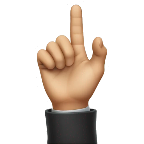 A hand pointing upward having eye symbol on its hand emoji