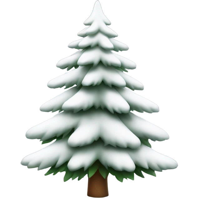  actual white fir christmas tree isolated.  emoji