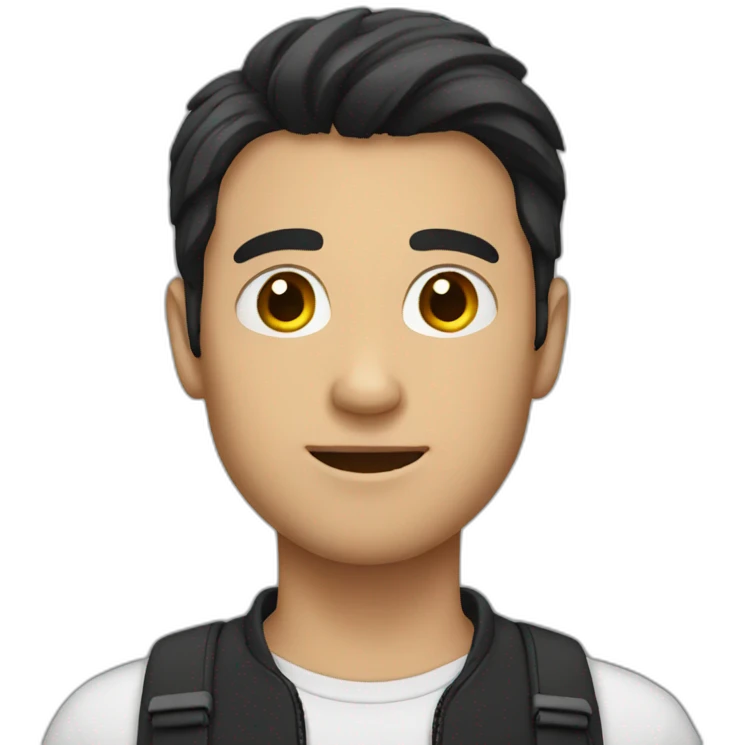 Guy with dark hair emoji