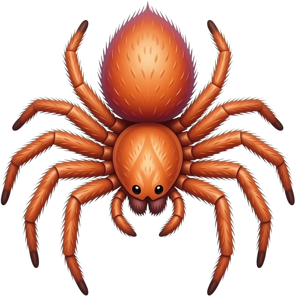 hairy spider skinny orange pink emoji